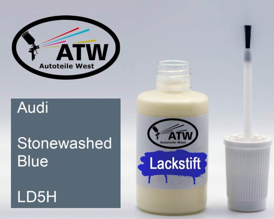 Audi, Stonewashed Blue, LD5H: 20ml Lackstift, von ATW Autoteile West.